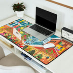 Christmas market in the village Desk Mat Gallery Image 2
