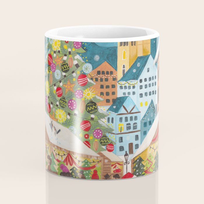 Christmas market in the village Coffee Mug Gallery Image 4