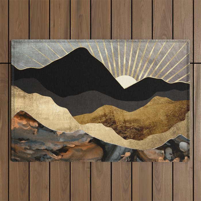 Copper and Gold Mountains Outdoor Rug Gallery Image 1