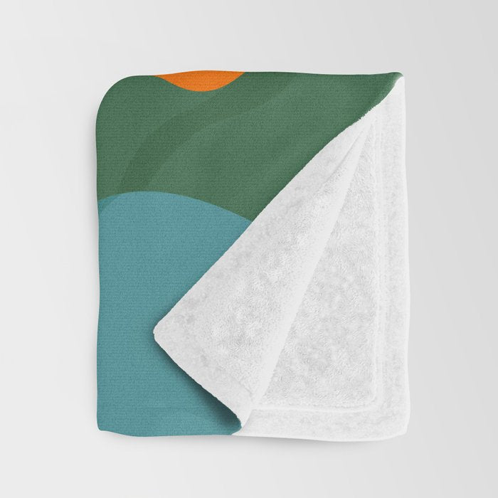 Colorful nature mountain landscape art Throw Blanket Gallery Image 3