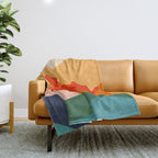 Colorful nature mountain landscape art Throw Blanket Gallery Image 1