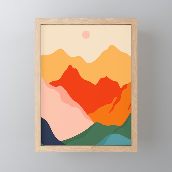 Colorful nature mountain landscape art Mini Art Print Gallery Image 1