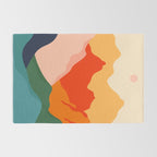 Colorful nature mountain landscape art Rug Gallery Image 2