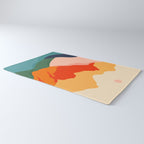 Colorful nature mountain landscape art Rug Gallery Image 3
