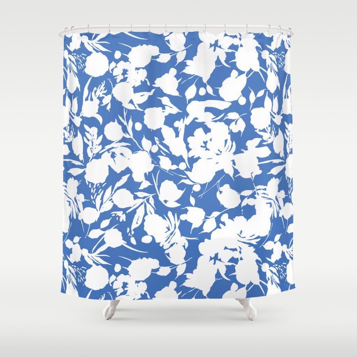 Floral Simplistic Silhouettes B Shower Curtain Gallery Image 1