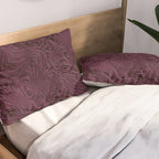 Royal Maroon Silk Moire Pattern Pillow Sham Gallery Image 2