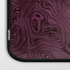 Royal Maroon Silk Moire Pattern Laptop Sleeve Gallery Image 3