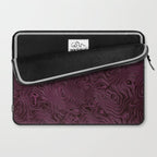 Royal Maroon Silk Moire Pattern Laptop Sleeve Gallery Image 2
