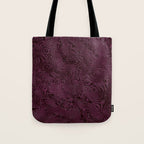 Royal Maroon Silk Moire Pattern Tote Bag Gallery Image 1