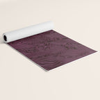 Royal Maroon Silk Moire Pattern Yoga Mat Gallery Image 2