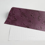 Royal Maroon Silk Moire Pattern Wrapping Paper Gallery Image 2