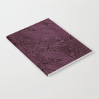 Royal Maroon Silk Moire Pattern Notebook Gallery Image 2