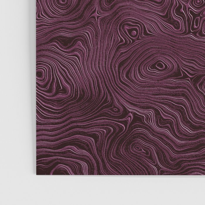 Royal Maroon Silk Moire Pattern Poster Gallery Image 3