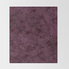 Royal Maroon Silk Moire Pattern Throw Blanket Gallery Image 2