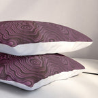 Royal Maroon Silk Moire Pattern Pillow Sham Gallery Image 3