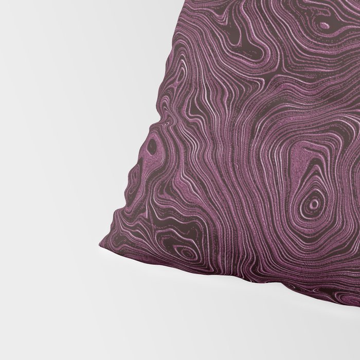 Royal Maroon Silk Moire Pattern Pillow Sham Gallery Image 4
