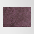 Royal Maroon Silk Moire Pattern Rug Gallery Image 2