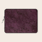 Royal Maroon Silk Moire Pattern Laptop Sleeve Gallery Image 1