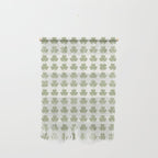 Clovers XXV Natural Green Botanical Pattern Wall Hanging Gallery Image 1