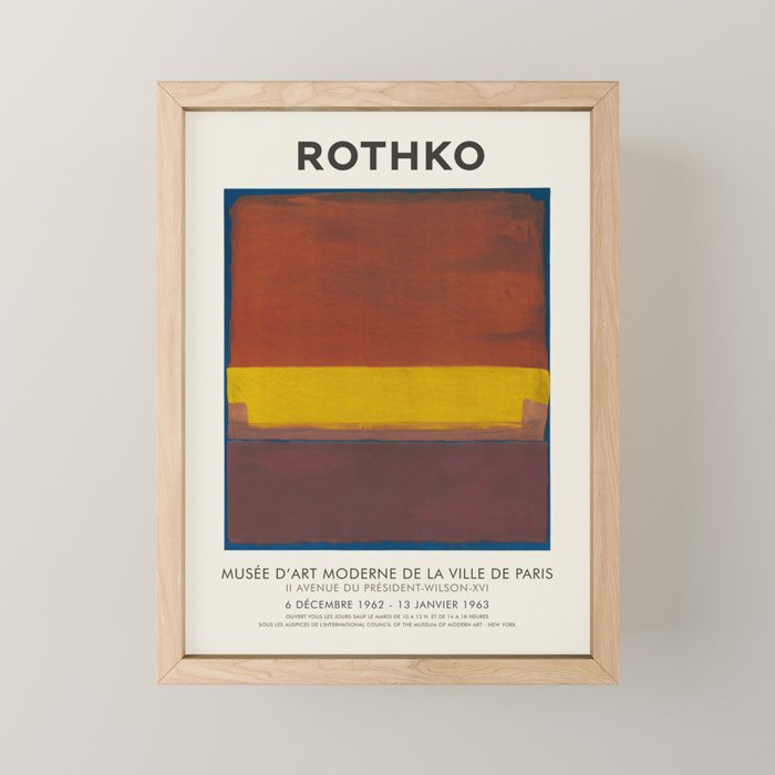 Mark Rothko Vintage Exhibition Poster, 1963 Mini Art Print Gallery Image 1