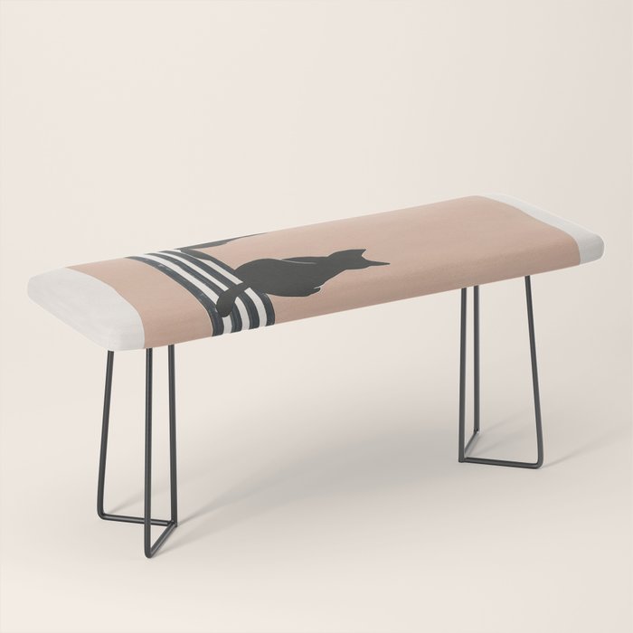 Sitting Cats Abstract Bench Gallery Image 1