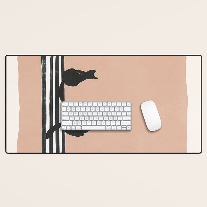 Sitting Cats Abstract Desk Mat Gallery Image 1