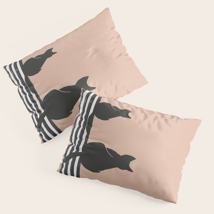 Sitting Cats Abstract Pillow Sham Gallery Image 3