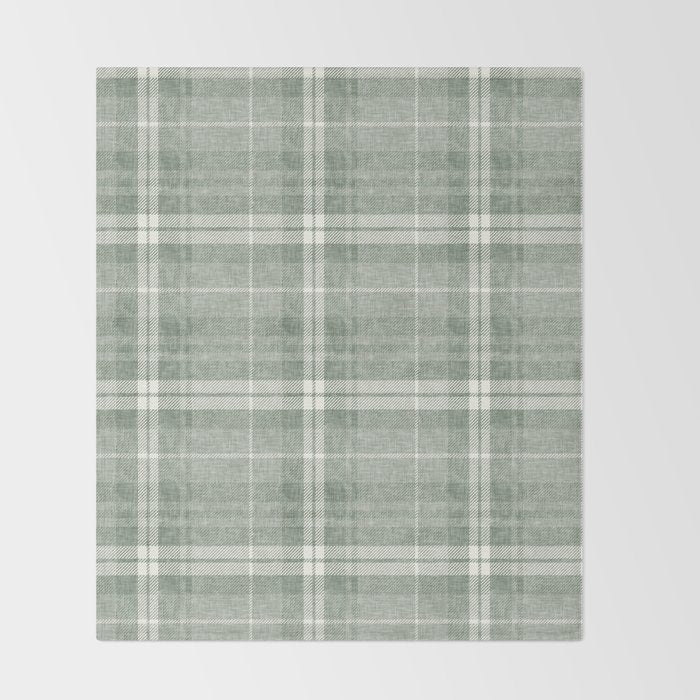 fall plaid - sage Throw Blanket Gallery Image 2