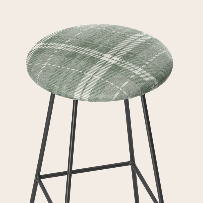 fall plaid - sage Stool Gallery Image 2