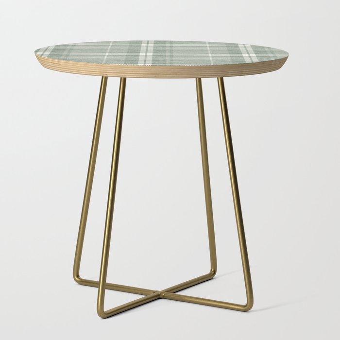 fall plaid - sage Side Table Gallery Image 1