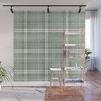 fall plaid - sage Wall Mural Gallery Image 1