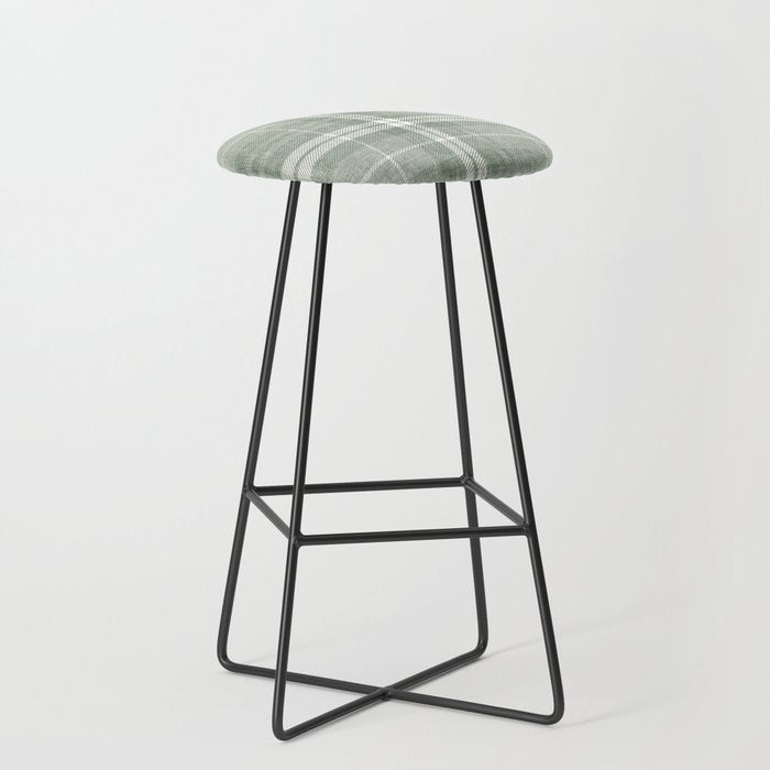 fall plaid - sage Stool Gallery Image 1