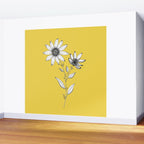 Wildflower line drawing | Botanical Art Wall Mural Gallery Image 2