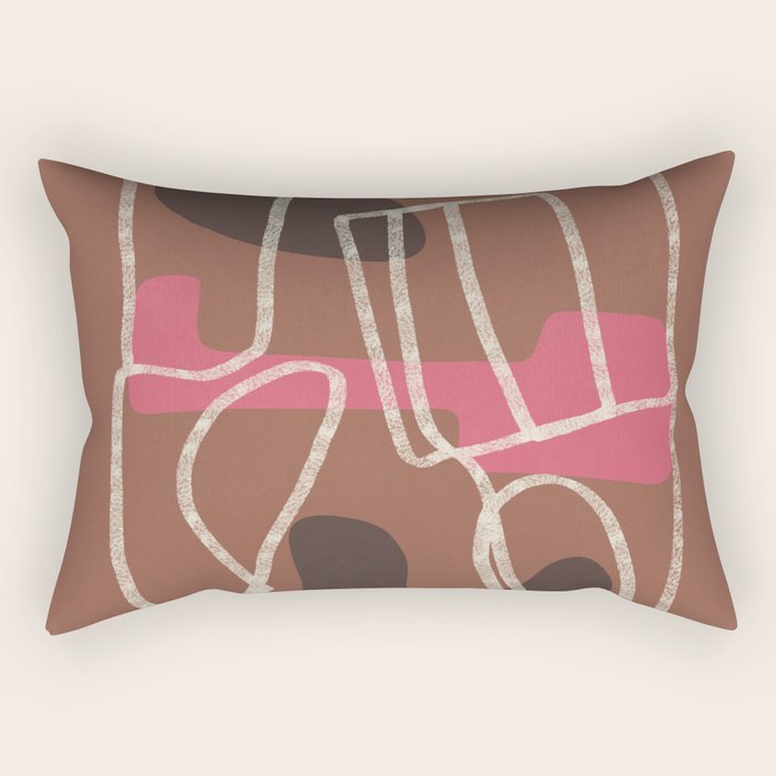 Organic Minimalist Layers 3 Rectangular Pillow Gallery Image 2