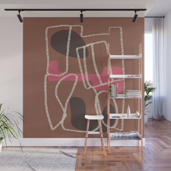 Organic Minimalist Layers 3 Wall Mural Gallery Image 1
