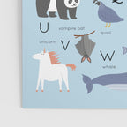 Animal alphabet in blue Poster Gallery Image 3