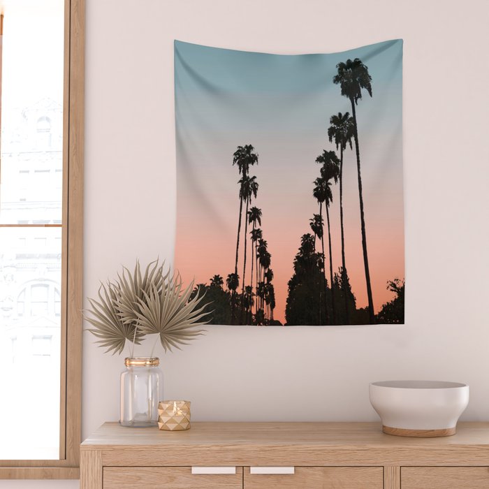 California Sunset Wall Tapestry Gallery Image 2