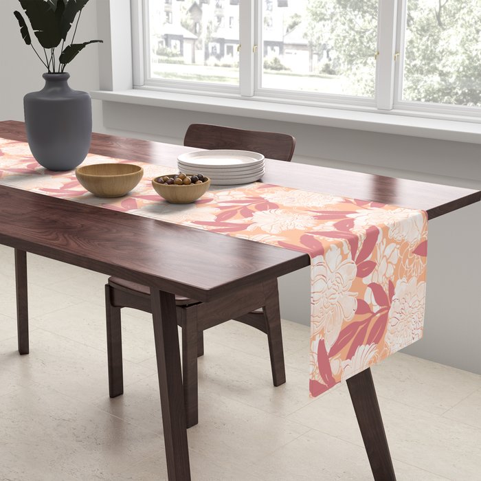 Modern floral blooms PF2 Table Runner Gallery Image 2