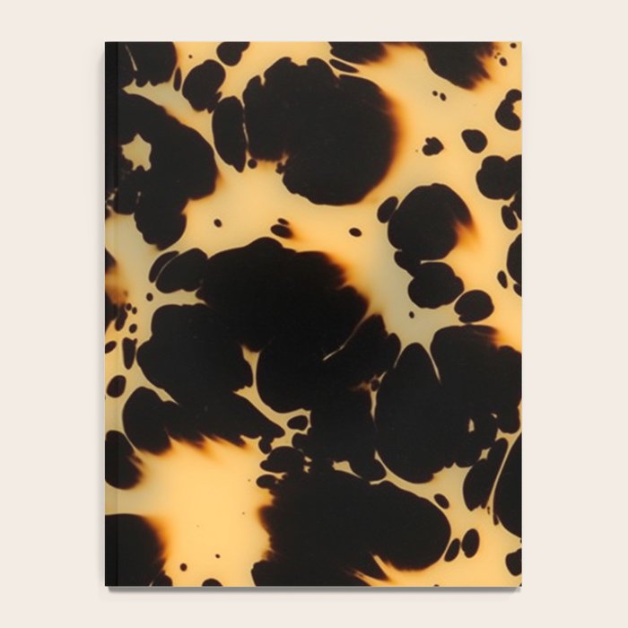 Tortoiseshell Pattern Warm Amber and Black Organic Spots Notebook Gallery Image 4