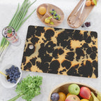 Tortoiseshell Pattern Warm Amber and Black Organic Spots Cutting Board Gallery Image 2