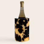 Tortoiseshell Pattern Warm Amber and Black Organic Spots Wine Chiller Gallery Image 1
