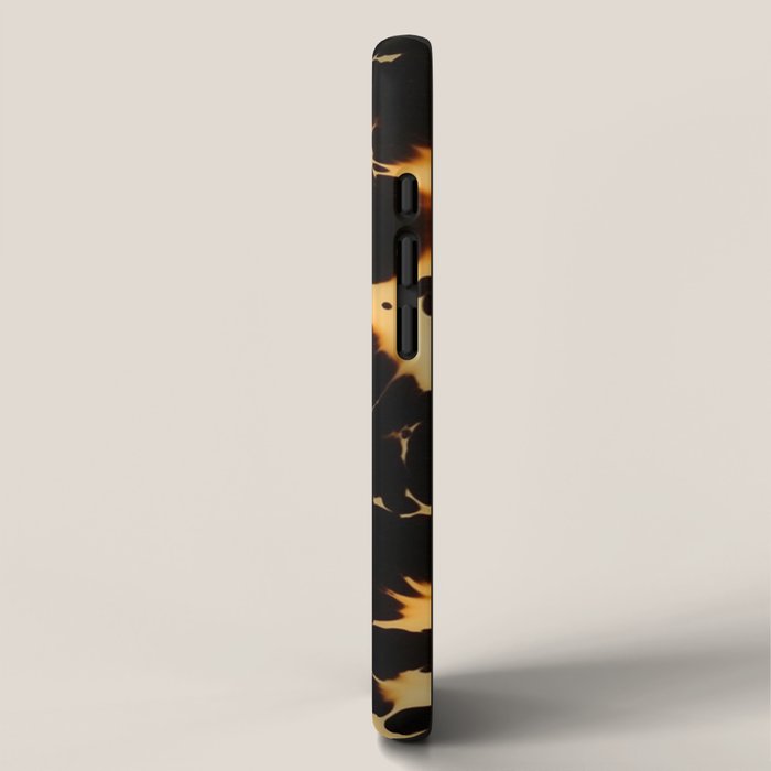 Tortoiseshell Pattern Warm Amber and Black Organic Spots iPhone Case Gallery Image 2