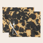 Tortoiseshell Pattern Warm Amber and Black Organic Spots Placemat Gallery Image 1