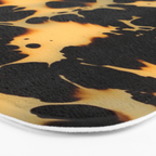 Tortoiseshell Pattern Warm Amber and Black Organic Spots Bath Mat Gallery Image 3
