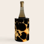 Tortoiseshell Pattern Warm Amber and Black Organic Spots Wine Chiller Gallery Image 2
