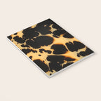Tortoiseshell Pattern Warm Amber and Black Organic Spots Notebook Gallery Image 3