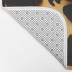 Tortoiseshell Pattern Warm Amber and Black Organic Spots Bath Mat Gallery Image 2