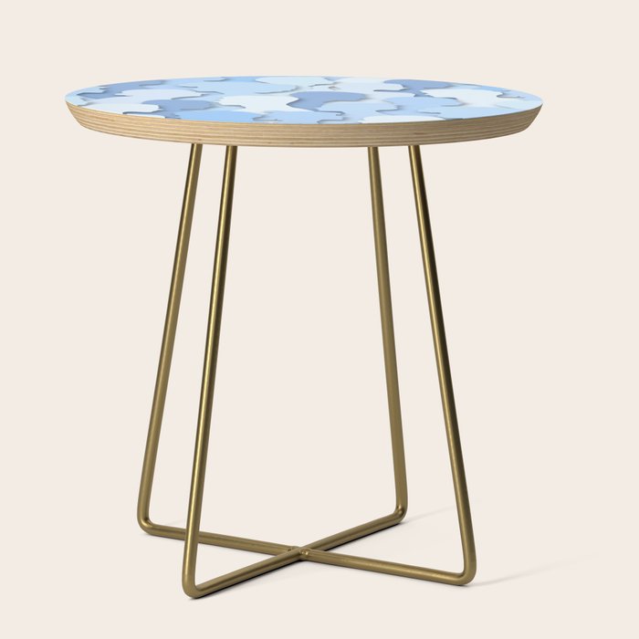 Diverse people paper cut crowd pattern Side Table Gallery Image 1