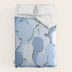 Diverse people paper cut crowd pattern Comforter Gallery Image 6