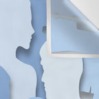 Diverse people paper cut crowd pattern Wall Tapestry Gallery Image 3